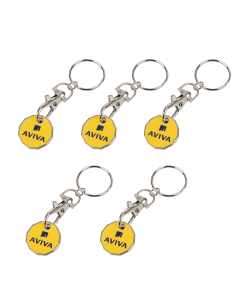 Trolley Coin Keyring pack of 5